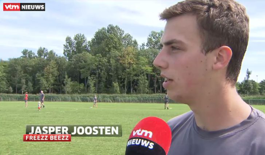 Ultimate frisbee op het VTM Nieuws